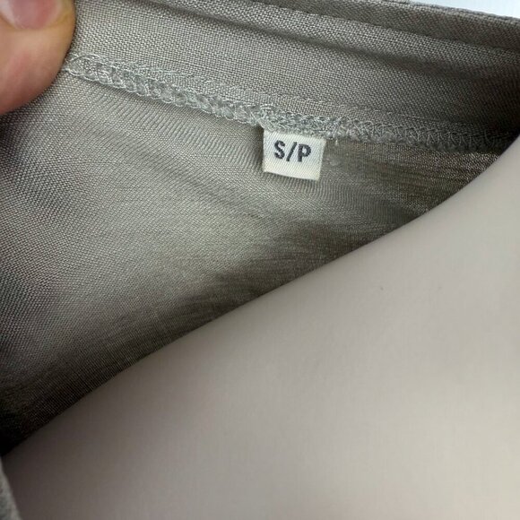 CHLOROPHYLLE Lotus Gorpcore Linen blend Sage Green Embroided Athletic Tank Top S - Picture 7 of 10